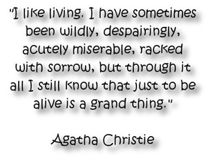 Quote on Agatha Christie's life