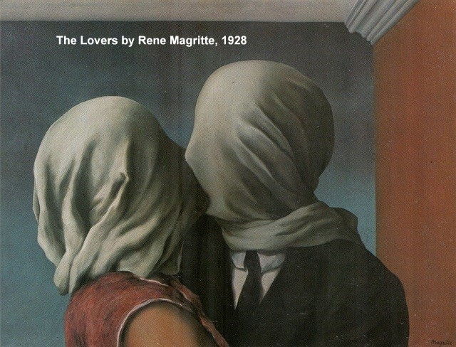 Magritte’s The Lovers (1928) – in the permanent collection at The Museum of Modern Art in NY