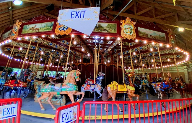 view of the carousel from exit